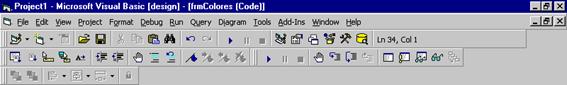 Resultado de imagen de barra de herramientas visual basic 6.0